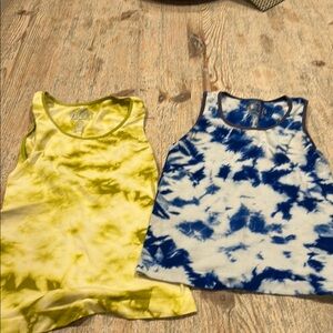Tie-Dye Tank Tops in Yellow and Blue
